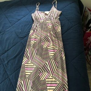 Striped Pattern Maxi Dress